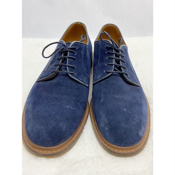 M. GEMI NAVY STRADA DERBY SUEDE SHOES~8 main image 8